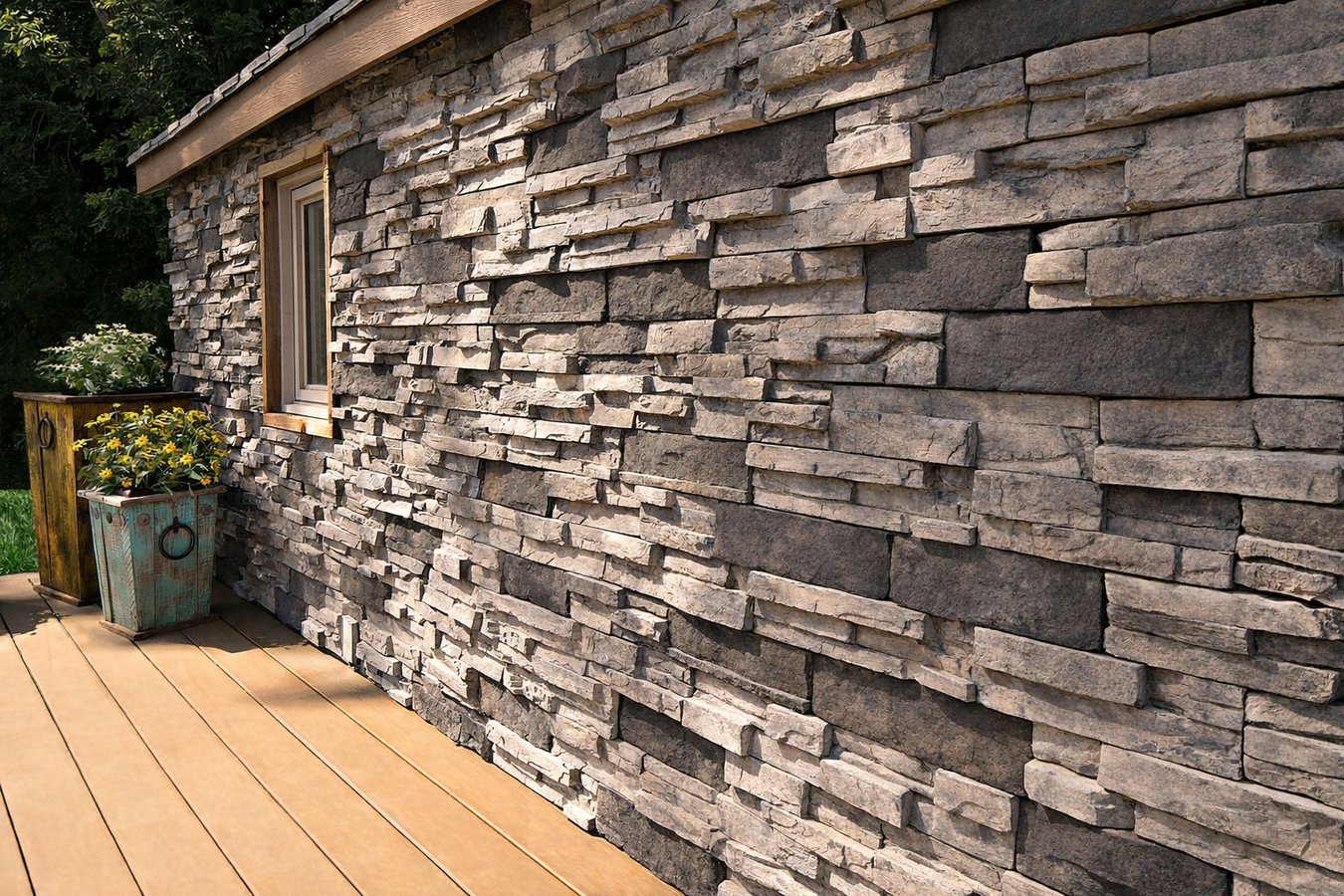 Stone veneer installation in Port St. Lucie, FL